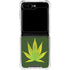 Marijuana Leaf Light Green Galaxy Z Flip6 Clear Case